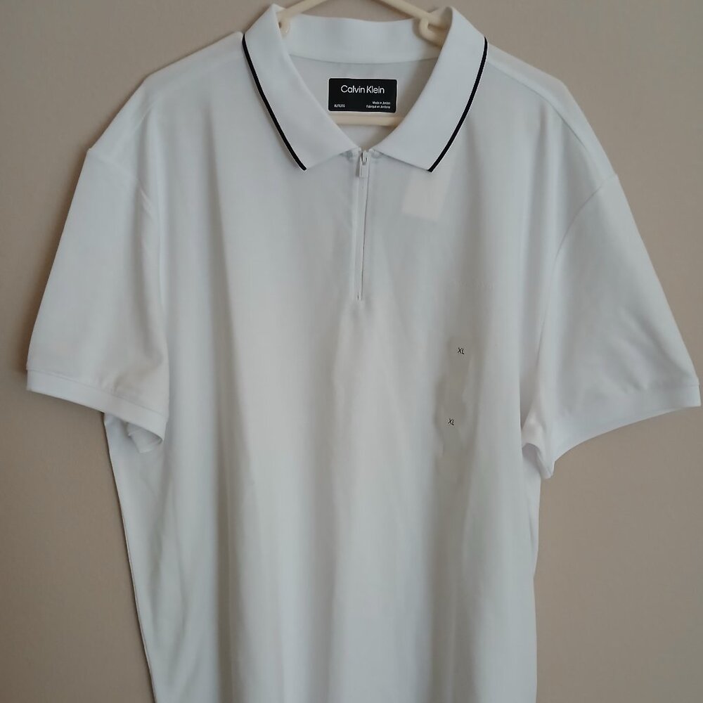Calvin Klein SS Zip up Knit Polo